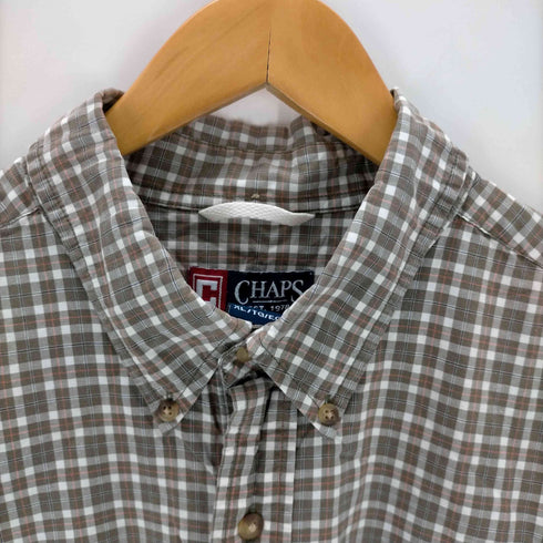 チャップス CHAPS インド製 ボタンダウンチェックシャツ メンズ import:XL