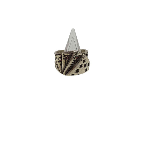 Silver925 刻印 Porker Trump Ring トランプ ポーカー リング メンズ 17号