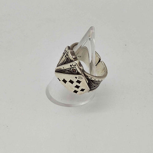 Silver925 刻印 Porker Trump Ring トランプ ポーカー リング メンズ 17号