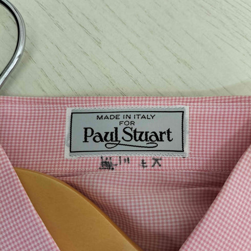 ポールスチュアート Paul Stuart イタリア製 レギュラーカラー チェックシャツ メンズ import:M