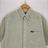 チャップスラルフローレン CHAPS RALPH LAUREN インド製 シアサッカー ボタンダウンチェックシャツ メンズ import:M