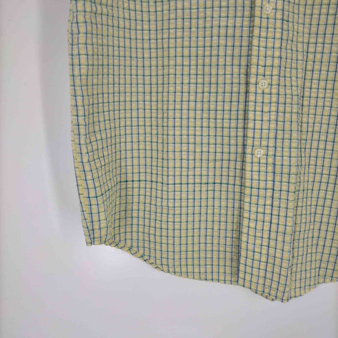 チャップスラルフローレン CHAPS RALPH LAUREN インド製 シアサッカー ボタンダウンチェックシャツ メンズ import:M