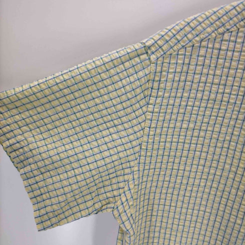 チャップスラルフローレン CHAPS RALPH LAUREN インド製 シアサッカー ボタンダウンチェックシャツ メンズ import:M