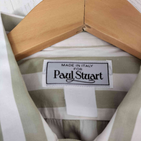 ポールスチュアート Paul Stuart イタリア製 レギュラーカラー ストライプ シャツ メンズ import:S