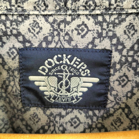 ドッカーズ DOCKERS リメイク 総柄 バンドカラーシャツ メンズ import:XL
