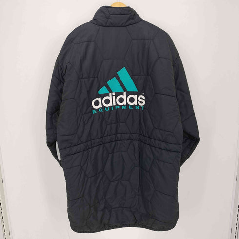 アディダス adidas 90S EQUIPMENT パフォーマンスロゴ刺繍 キルティングハーフコート ダブルジップ メンズ import:L