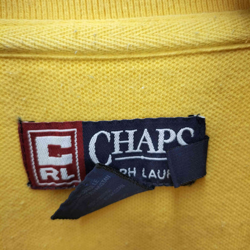 チャップスラルフローレン CHAPS RALPH LAUREN ロゴ 刺繍 ボーダー ライン S/S ポロシャツ メンズ import:XL