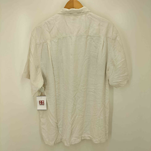 トミーバハマ Tommy Bahama ヤシの木 刺繍 シルク 100% S/S オープンカラー シャツ メンズ import:L