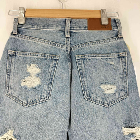 エヴリス EVRIS ハイダメージワイドデニムパンツ レディース JPN:S