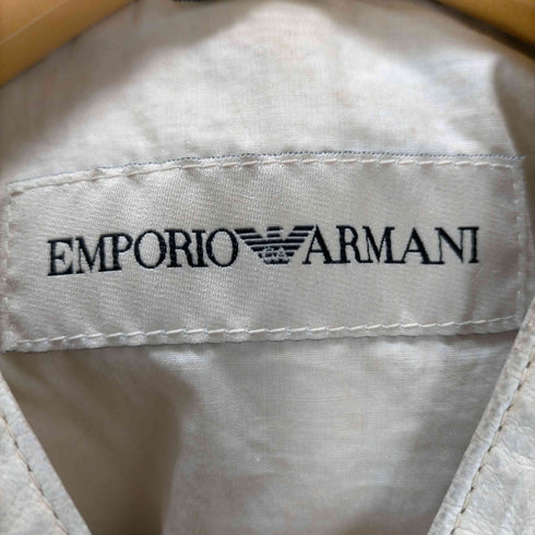 エンポリオアルマーニ EMPORIO ARMANI ノーカラーレザージャケット メンズ