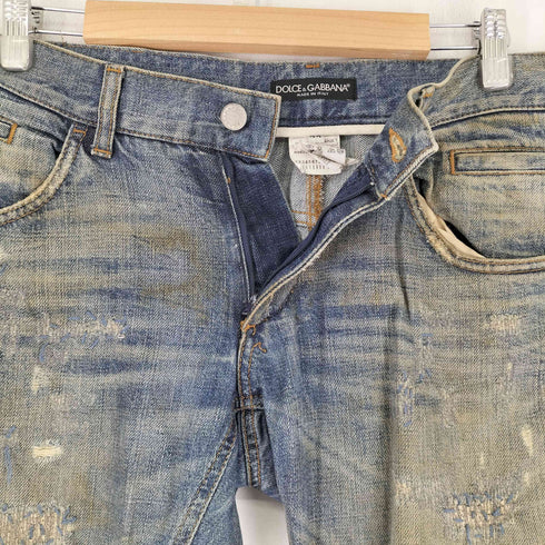 ドルチェアンドガッバーナ DOLCE&GABBANA ダメージ加工デニムパンツ メンズ 44