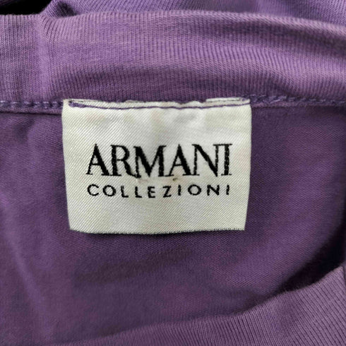 アルマーニコレツィオーニ ARMANI COLLEZIONI ベルベットロゴ クルーネックTシャツ メンズ L