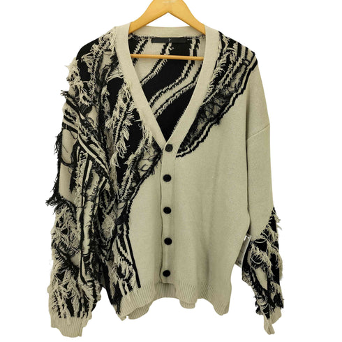 ノーアイディー NO ID. 24AW フリンジ JQ ニット CD カーディガン メンズ ONE SIZE