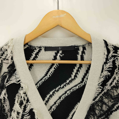 ノーアイディー NO ID. 24AW フリンジ JQ ニット CD カーディガン メンズ ONE SIZE