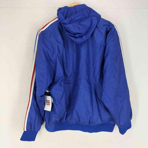 アディダス adidas 90S 万国旗タグ サイドトリコライン フーデッド中綿ジャケット メンズ L