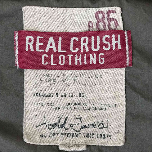 real crush clothing ミリタリージャケット メンズ import:M