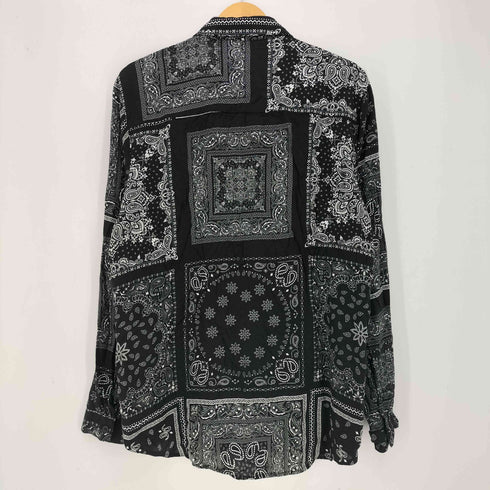 ザラ ZARA ペイズリー レーヨンシャツ メンズ import:L
