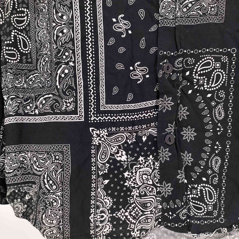 ザラ ZARA ペイズリー レーヨンシャツ メンズ import:L