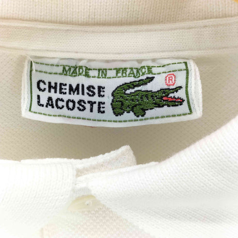 シュミーズラコステ CHEMISE LACOSTE 70S フランス製 長袖鹿の子ポロシャツ メンズ JPN:42