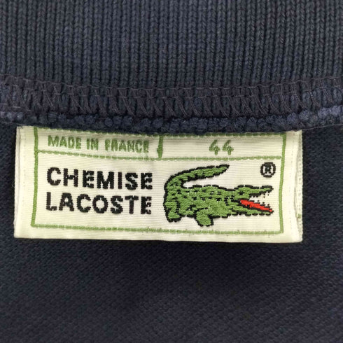 シュミーズラコステ CHEMISE LACOSTE 80S フランス製 Collared Raglan Sweat Shirts 鹿の子スウェット メンズ JPN:44
