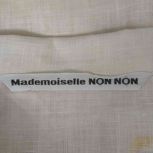 medemoiselle NON NON フラワーオープンカラーシャツ リネン レディース