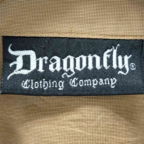 dragonfly ワンポイント刺繍ショートスリーブオープンカラーシャツ メンズ XXL