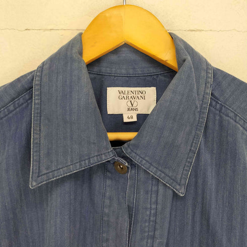 ヴァレンティノガラヴァーニ VALENTINO GARAVANI JEANSライン ヘリンボーンコットンシャツジャケット メンズ 48