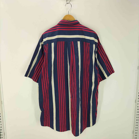 ハントクラブ HUNT CLUB ストライプ柄 半袖 ボタンダウンシャツ メンズ import:XL