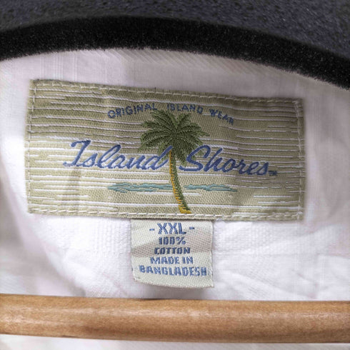 ISLAND SHORES オープンカラー S/S チェックアロハシャツ メンズ import:XXL