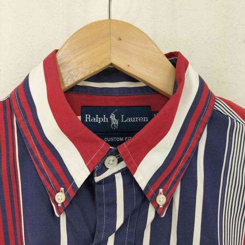 ポロラルフローレン POLO RALPH LAUREN ポニー刺繍ストライプ柄BDシャツ メンズ import:S
