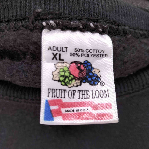 フルーツオブザルーム FRUIT OF THE LOOM 90S MADE IN USA D.A.R.E フロントラバープリントラグランスウェット メンズ import:XL