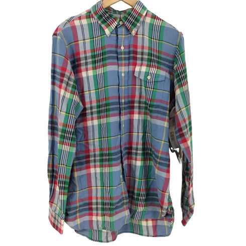 ポロラルフローレン POLO RALPH LAUREN 片ポケット チェック柄BDシャツ メンズ import:M