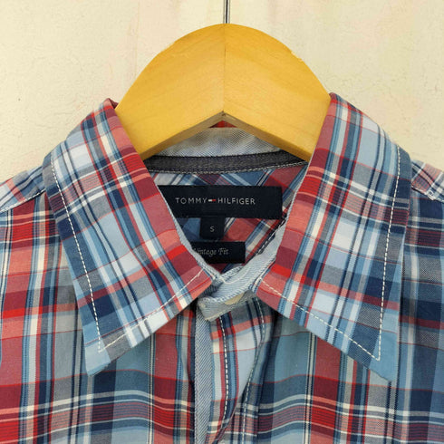 トミーヒルフィガー TOMMY HILFIGER チェック柄 フロントポケット長袖シャツ メンズ import:S
