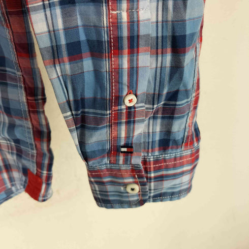 トミーヒルフィガー TOMMY HILFIGER チェック柄 フロントポケット長袖シャツ メンズ import:S