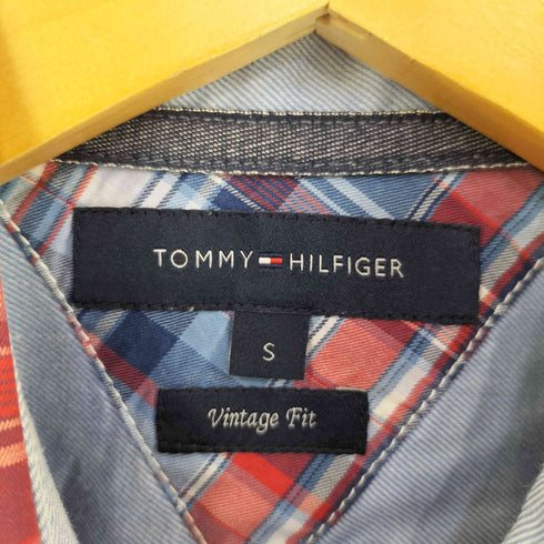 トミーヒルフィガー TOMMY HILFIGER チェック柄 フロントポケット長袖シャツ メンズ import:S