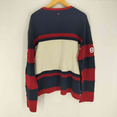 トミージーンズ tommy jeans エンブレムデザインビッグサイズコットンニット メンズ XXL