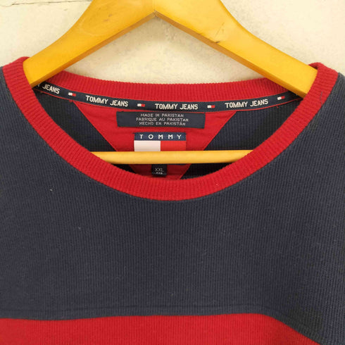 トミージーンズ tommy jeans エンブレムデザインビッグサイズコットンニット メンズ XXL