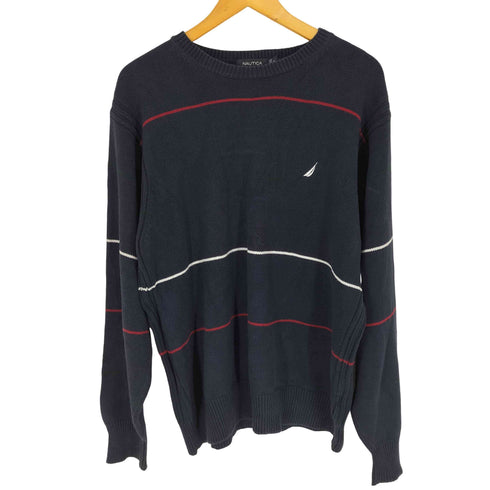 ノーティカ NAUTICA ラインデザインコットンニット メンズ XL