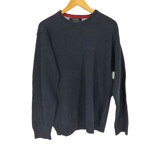 トミーヒルフィガー TOMMY HILFIGER ロゴ刺繍コットンニット メンズ
