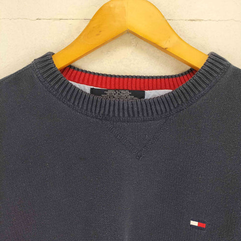 トミーヒルフィガー TOMMY HILFIGER ロゴ刺繍コットンニット メンズ