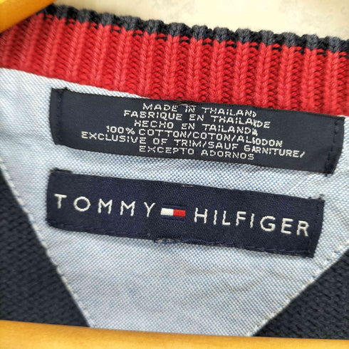 トミーヒルフィガー TOMMY HILFIGER ロゴ刺繍コットンニット メンズ