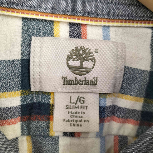 ティンバーランド Timberland チェック柄 コットンBDシャツ メンズ L/G