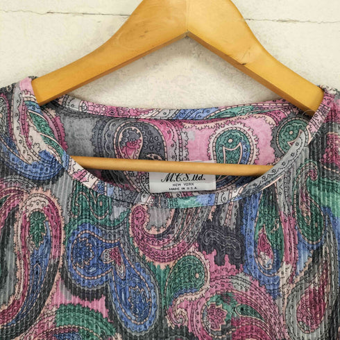 M.J.S. ペイズリー柄ワンピース MADE IN USA レディース