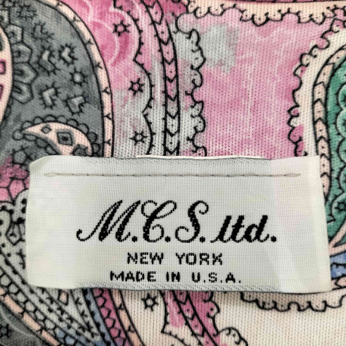 M.J.S. ペイズリー柄ワンピース MADE IN USA レディース