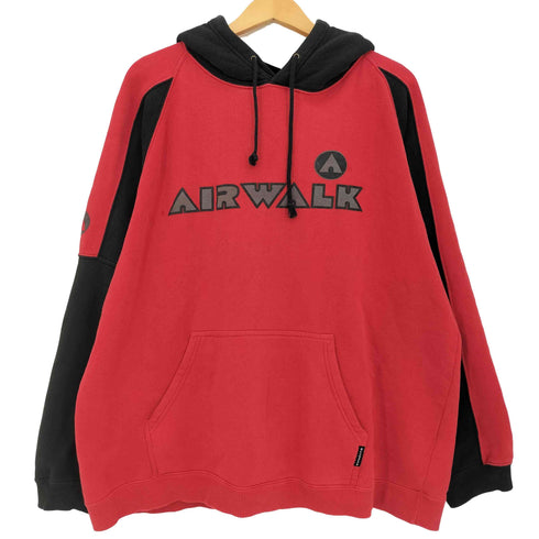 エアウォーク AIRWALK ロゴプリント バイカラー ラグランスリーブ パーカー メンズ import:XL