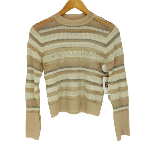 エヌナチュラルビューティーベーシック N.NATURAL BEAUTY BASIC 24SS 編み地切替シアーボーダーニット レディース JPN:M