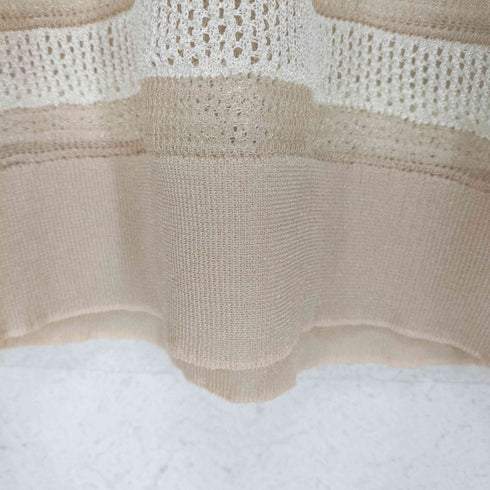 エヌナチュラルビューティーベーシック N.NATURAL BEAUTY BASIC 24SS 編み地切替シアーボーダーニット レディース JPN:M