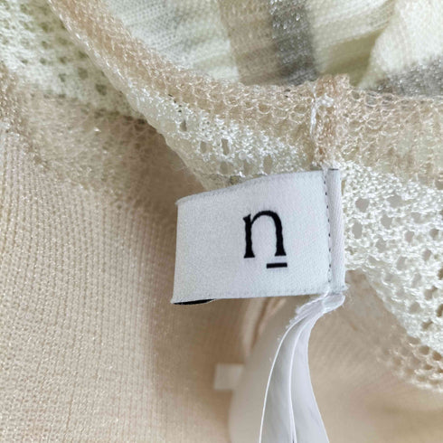 エヌナチュラルビューティーベーシック N.NATURAL BEAUTY BASIC 24SS 編み地切替シアーボーダーニット レディース JPN:M