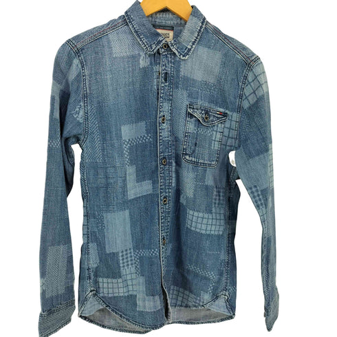 トミーヒルフィガー TOMMY HILFIGER 総柄 デニムシャツ レディース import:XS