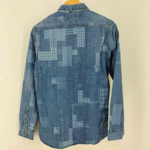 トミーヒルフィガー TOMMY HILFIGER 総柄 デニムシャツ レディース import:XS